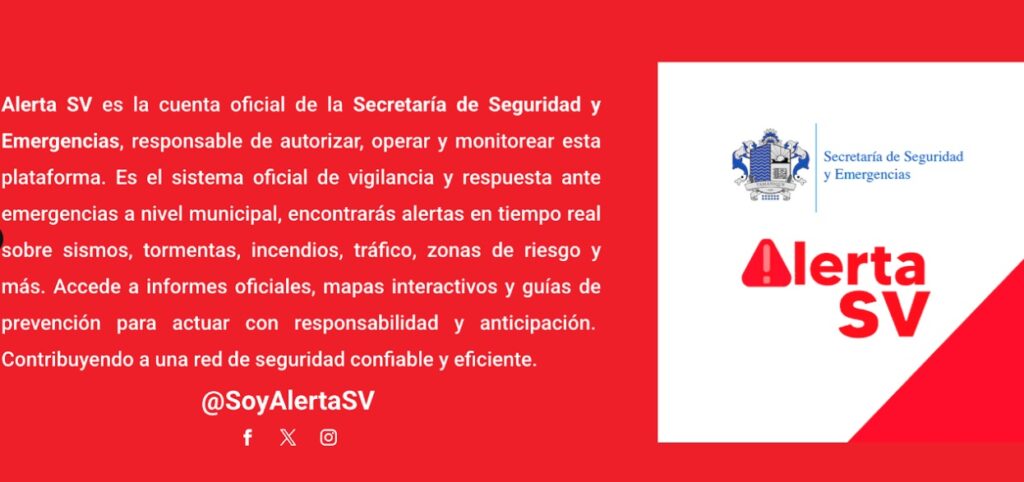 Alerta SV: Comunicación oficial de la Secretaría de Seguridad dando respuesta inmediata en Gobierno de Tamanique