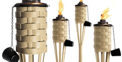 Antorchas de bambú: iluminación natural y estilo tropical para tu jardín