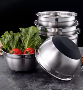 Set de 3 bowls de acero inoxidable para cocina moderna